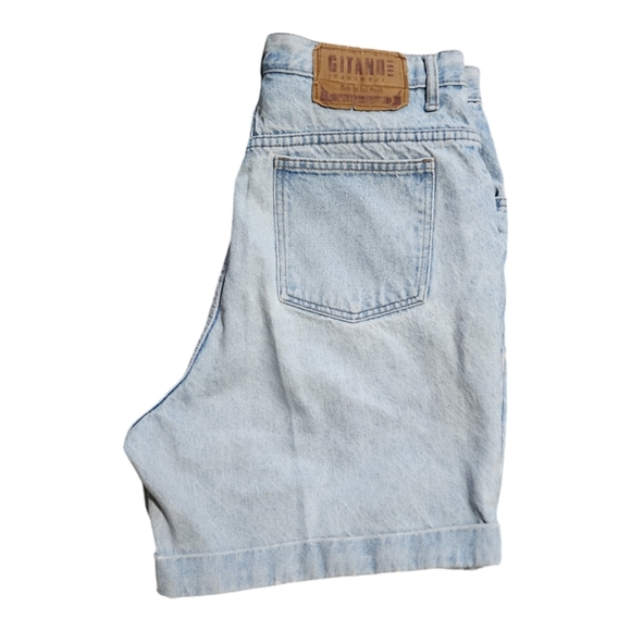Vintage gitano light wash denim jean shorts - Picture 1 of 6